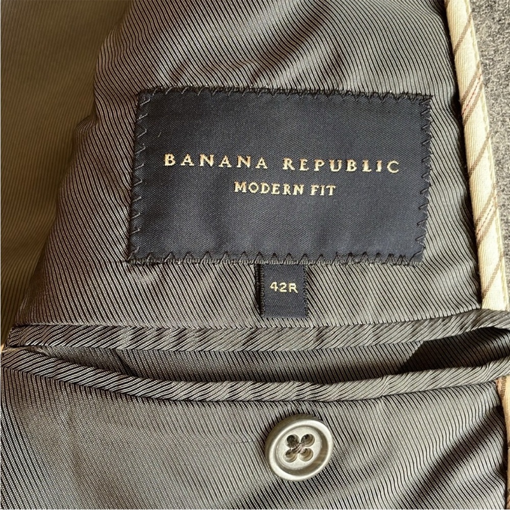 Banana Republic Mens Gray Blazer Sports Coat Suit Jacket - Picture 5 of 8
